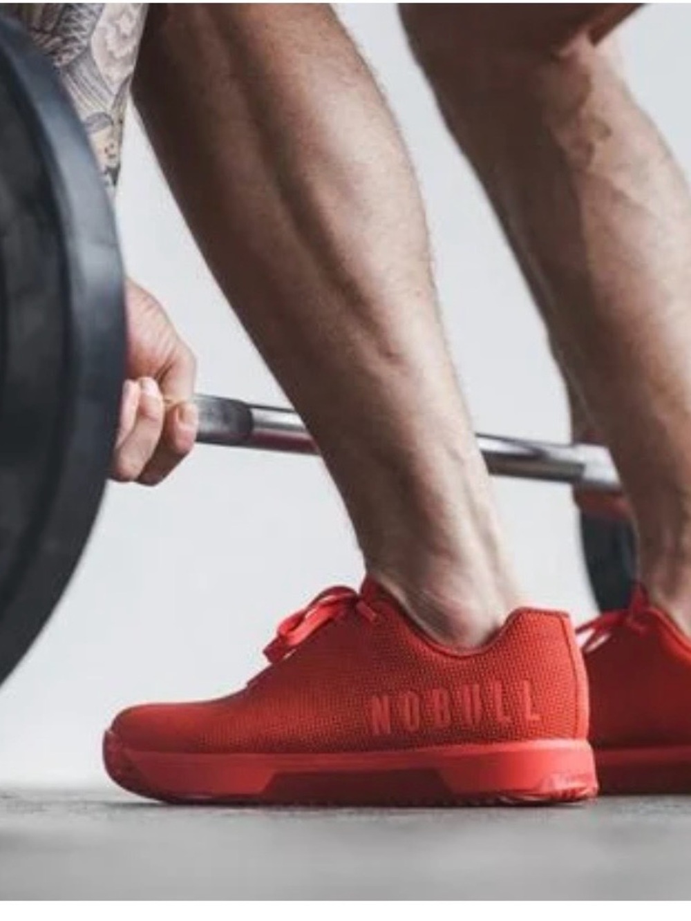 NOBULL Unisex Red Mesh Training Sneakers